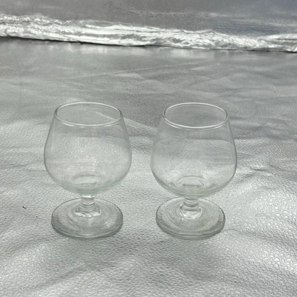 Mini Brandy Snifter‎ Glasses Set Of 2 Clear Cognac Barware 4
